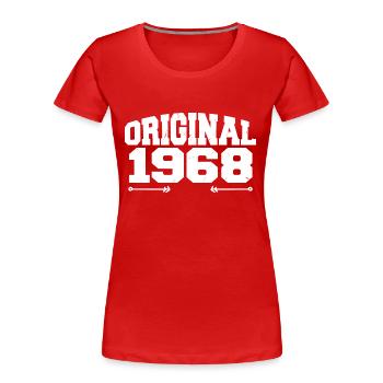 Original 1968 | Birthday Gift 1968 - Women's Premium Organic T-Shirt - red - Front - Mia (176cm)
