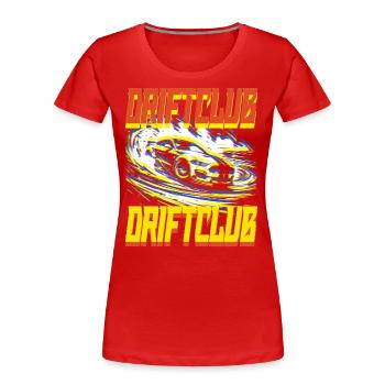 Drift Car - Futuristisches Autorennen im Retro-Stil - Frauen Premium Bio T-Shirt - Rot - Vorne - Mia (176cm)