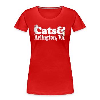 Cute Kawaii Cats And Arlington, VA Chat pour femmes et - T-shirt bio Premium Femme - rouge - Devant - Mia (176cm)
