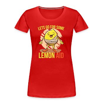 Lets go for some Lemon Aid Lemon First Responder Doctor - Women's Premium Organic T-Shirt - red - Front - Mia (176cm)