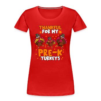 Thankful For My Pre-k Schul Vorschule Kindergarten - Frauen Premium Bio T-Shirt - Rot - Vorne - Mia (176cm)