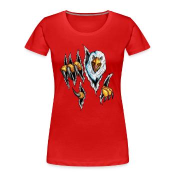 Scratch Eagle Claws Bird of Prey Design Eagle Eye - Women's Premium Organic T-Shirt - red - Front - Mia (176cm)