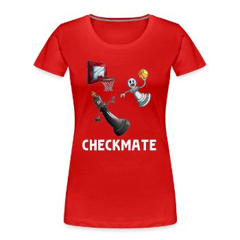 Basketball Dunking Pawn bat King Board Game - T-shirt bio Premium Femme - rouge - Devant - Mia (176cm)