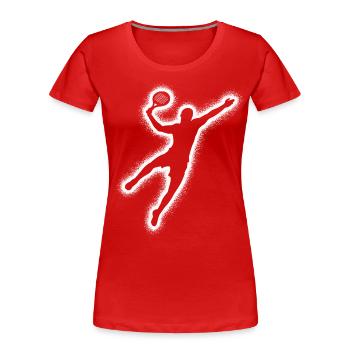Padel Tennis Padel Tennis Garçons Padel - T-shirt bio Premium Femme - rouge - Devant - Mia (176cm)