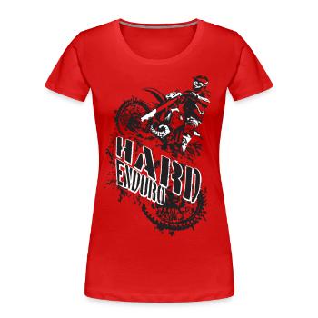 hard enduro - Women's Premium Organic T-Shirt - red - Front - Mia (176cm)