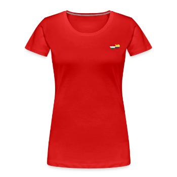 Ungarn Kolumbien Flagge Herz - Frauen Premium Bio T-Shirt - Rot - Vorne - Mia (176cm)