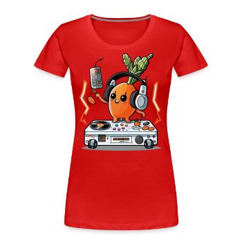 La fête de la carotte - T-shirt bio Premium Femme - rouge - Devant - Mia (176cm)