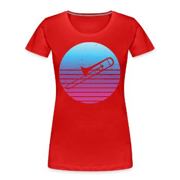 Brass Band Ladies Gentlemen Tromboniste Trombone - T-shirt bio Premium Femme - rouge - Devant - Mia (176cm)