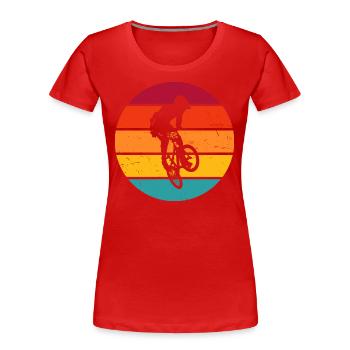 Herren Bike bmx Damen bmx jungen bmx fahrrad - Frauen Premium Bio T-Shirt - Rot - Vorne - Mia (176cm)
