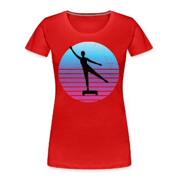 Women's Fitness Aerobics Fitness Aerobics Conditionstr - Women's Premium Organic T-Shirt - red - Front - Mia (176cm)