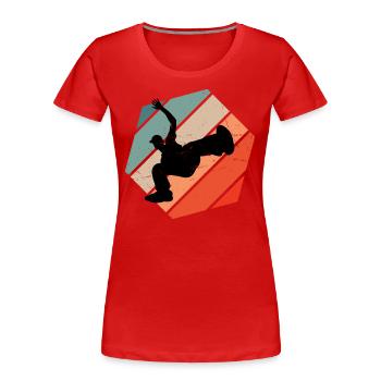 Breakdance Bboy Break Dance Hip Hop Hiphop - T-shirt bio Premium Femme - rouge - Devant - Mia (176cm)