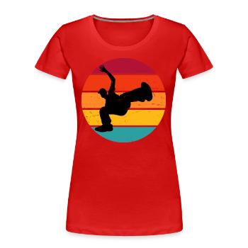 Bgirl Bboy Homme Hip Hop Breakdance Hiphop - T-shirt bio Premium Femme - rouge - Devant - Mia (176cm)