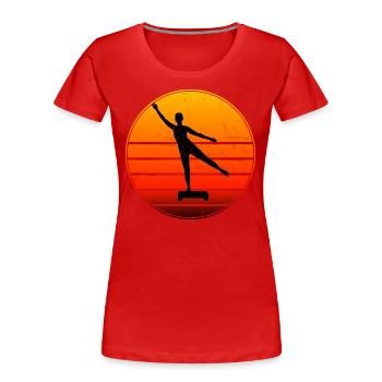 Herren Krafttraining Aerobic Konditionstraining - Frauen Premium Bio T-Shirt - Rot - Vorne - Mia (176cm)