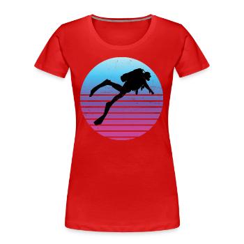 Plongeur Femmes Plongeur Plongeur Plongeur Hommes - T-shirt bio Premium Femme - rouge - Devant - Mia (176cm)