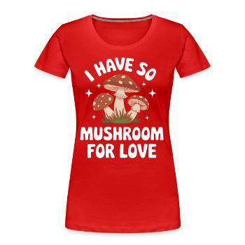 Champignons Champignons Champignon Champignon - T-shirt bio Premium Femme - rouge - Devant - Mia (176cm)