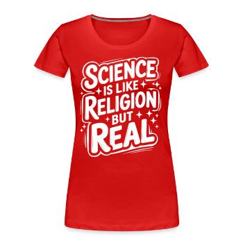 Atheismus Atheist Anti-Religion Agnostiker - Frauen Premium Bio T-Shirt - Rot - Vorne - Mia (176cm)
