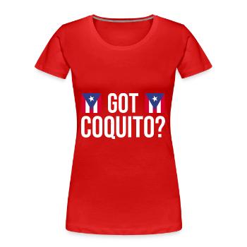 Puerto Rico | Puerto Ricaner Flagge Geschenkideen - Frauen Premium Bio T-Shirt - Rot - Vorne - Mia (176cm)