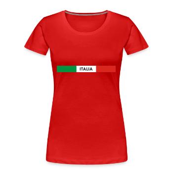 Italia - Women's Premium Organic T-Shirt - red - Front - Mia (176cm)
