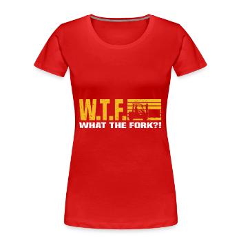 Gabelstapler - Frauen Premium Bio T-Shirt - Rot - Vorne - Mia (176cm)