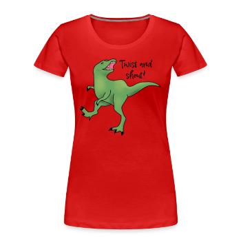Twist and shout! - Women's Premium Organic T-Shirt - red - Front - Mia (176cm)