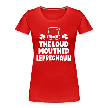 Der großmäulige Kobold - Frauen Premium Bio T-Shirt - Rot - Vorne - Mia (176cm)