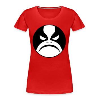 Black Metal Icon - Frauen Premium Bio T-Shirt - Rot - Vorne - Mia (176cm)