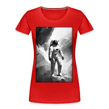 Astronaut Zukunft Sci-Fi Technik - Frauen Premium Bio T-Shirt - Rot - Vorne - Mia (176cm)