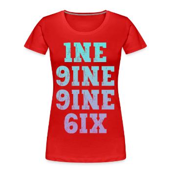 Vintage 1996 - Frauen Premium Bio T-Shirt - Rot - Vorne - Mia (176cm)