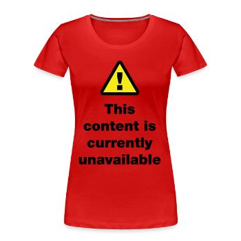 ⚠ This Content Is Currently Unavailable - Women's Premium Organic T-Shirt - red - Front - Mia (176cm)