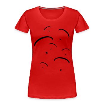 group _of_ paragliders_g1 - Women's Premium Organic T-Shirt - red - Front - Mia (176cm)