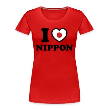 I HEART [LOVE] NIPPON - Women's Premium Organic T-Shirt - red - Front - Mia (176cm)