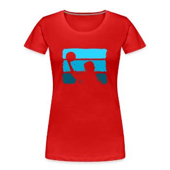 Wasserball Wasserballer - Frauen Premium Bio T-Shirt - Rot - Vorne - Mia (176cm)