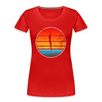 Wasserspringen Eintauchen - Frauen Premium Bio T-Shirt - Rot - Vorne - Mia (176cm)