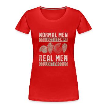 Fossiles - T-shirt bio Premium Femme - rouge - Devant - Mia (176cm)