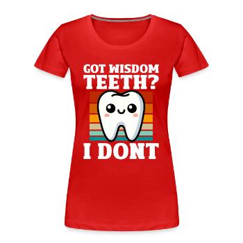 Wisdom Teeth Gift for Wisdom teeth removal - Women's Premium Organic T-Shirt - red - Front - Mia (176cm)