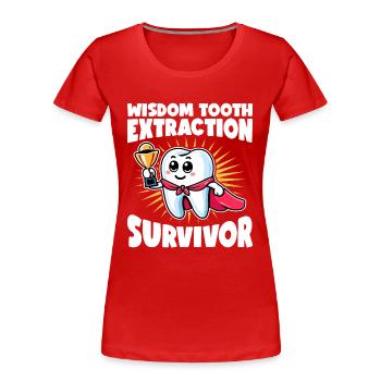 Wisdom Teeth Gift for Wisdom teeth removal - Women's Premium Organic T-Shirt - red - Front - Mia (176cm)
