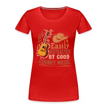 Country-musik Southern Music Jazz-country-musik - Frauen Premium Bio T-Shirt - Rot - Vorne - Mia (176cm)