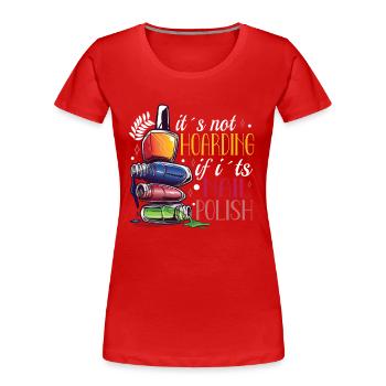 Nail Tech Nail Technician Manicurist Nails Artist - Women's Premium Organic T-Shirt - red - Front - Mia (176cm)