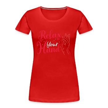 Nail Tech Nail Technician Manicurist Nails Artist - Women's Premium Organic T-Shirt - red - Front - Mia (176cm)