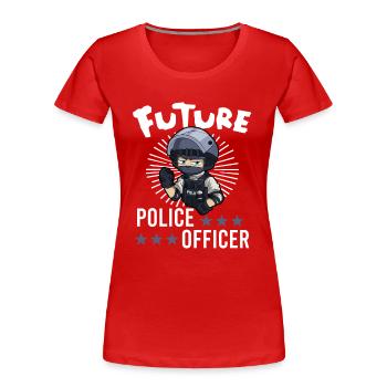 Police Cop Officer Police Office - Frauen Premium Bio T-Shirt - Rot - Vorne - Mia (176cm)