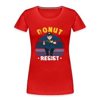 Police Cop Officer Police Office - Frauen Premium Bio T-Shirt - Rot - Vorne - Mia (176cm)