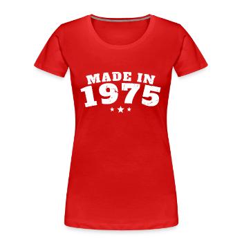 Baujahr 1975 - Frauen Premium Bio T-Shirt - Rot - Vorne - Mia (176cm)
