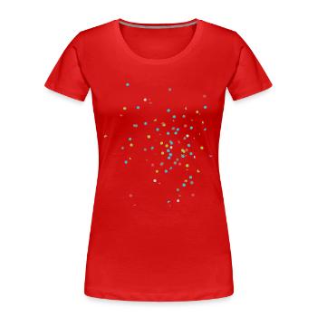 Konfetti - Frauen Premium Bio T-Shirt - Rot - Vorne - Mia (176cm)