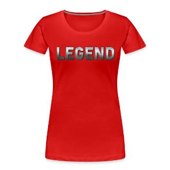 Legend - Women's Premium Organic T-Shirt - red - Front - Mia (176cm)