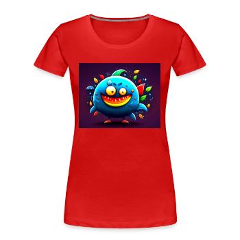 Ungeheuer - Frauen Premium Bio T-Shirt - Rot - Vorne - Mia (176cm)