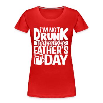 Daddy Humor Gift for Father's Day - Women's Premium Organic T-Shirt - red - Front - Mia (176cm)