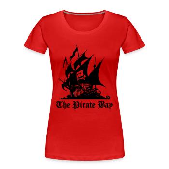 The Pirate Bay - Frauen Premium Bio T-Shirt - Rot - Vorne - Mia (176cm)