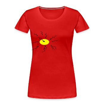 ovum and sperm cells - Women's Premium Organic T-Shirt - red - Front - Mia (176cm)