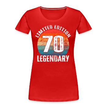 Happy Birthday - 70th birthday - Women's Premium Organic T-Shirt - red - Front - Mia (176cm)