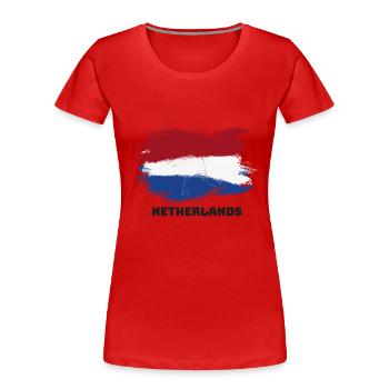 Niederlande Holland Flagge Fahne - Frauen Premium Bio T-Shirt - Rot - Vorne - Mia (176cm)